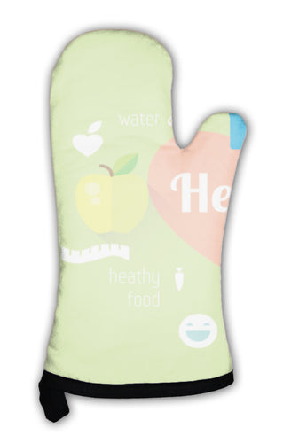 Oven Mitt, Healthy Lifestyle Info Graphic