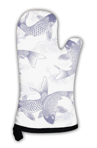 Oven Mitt, Carp Pattern