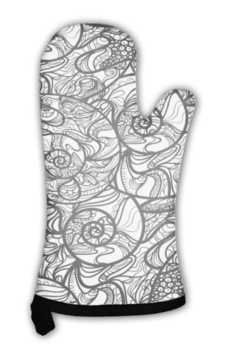 Oven Mitt, Seashell Pattern