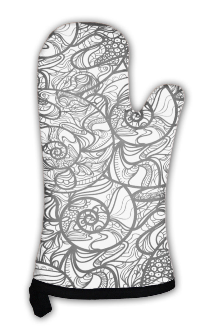 Oven Mitt, Seashell Pattern