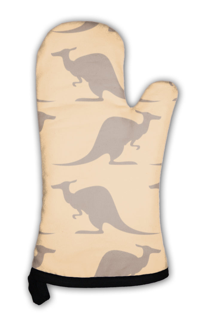 Oven Mitt, Pattern With Kangaroo