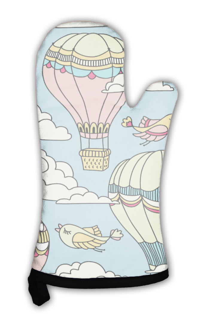 Oven Mitt, Pattern With Hot Air Balloons
