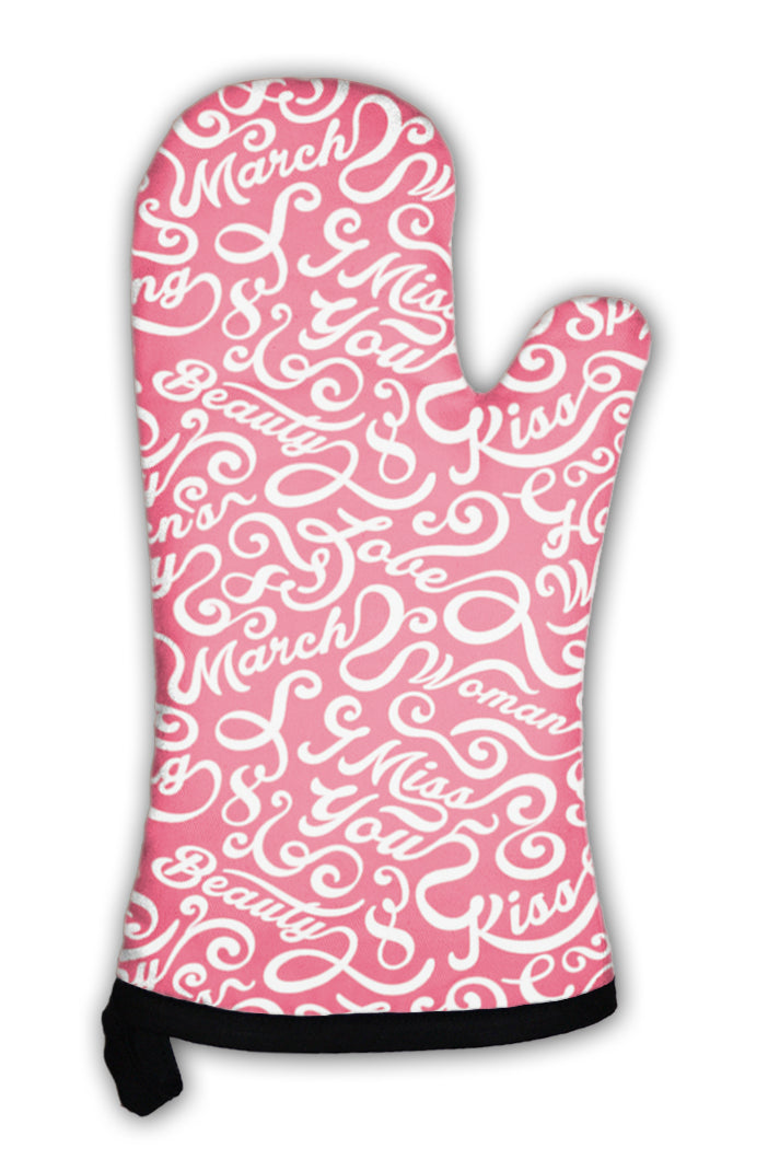 Oven Mitt, Womens Day Pattern
