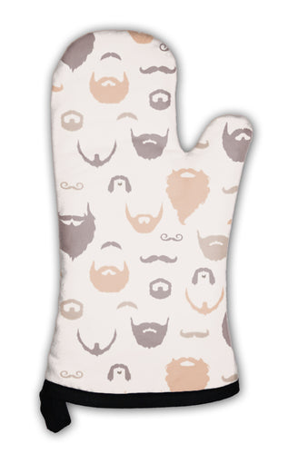 Oven Mitt, Beards And Mustaches Pattern