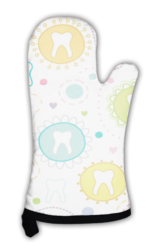 Oven Mitt, Cheerful With Cartoon Teeth