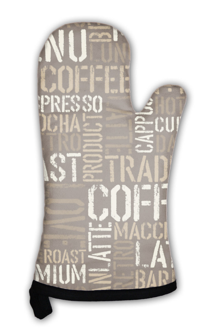 Oven Mitt, Coffee Experience Pattern Eps8