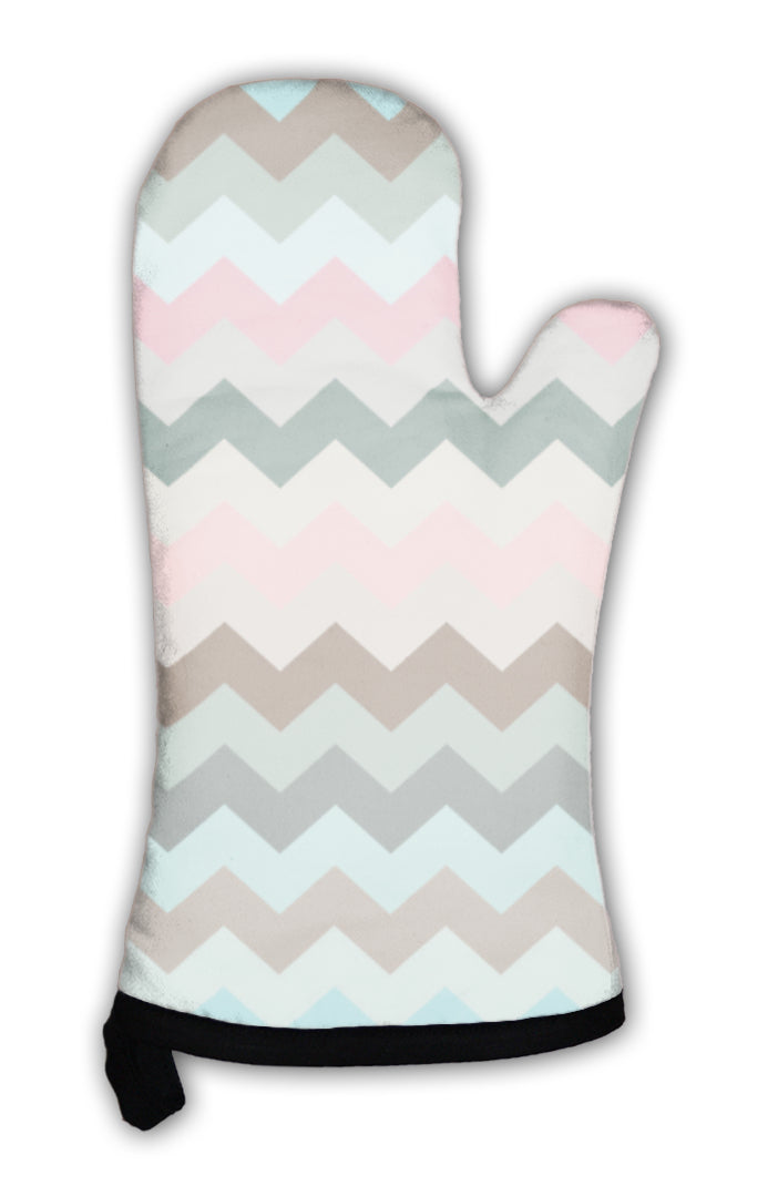 Oven Mitt, Chevron Pattern