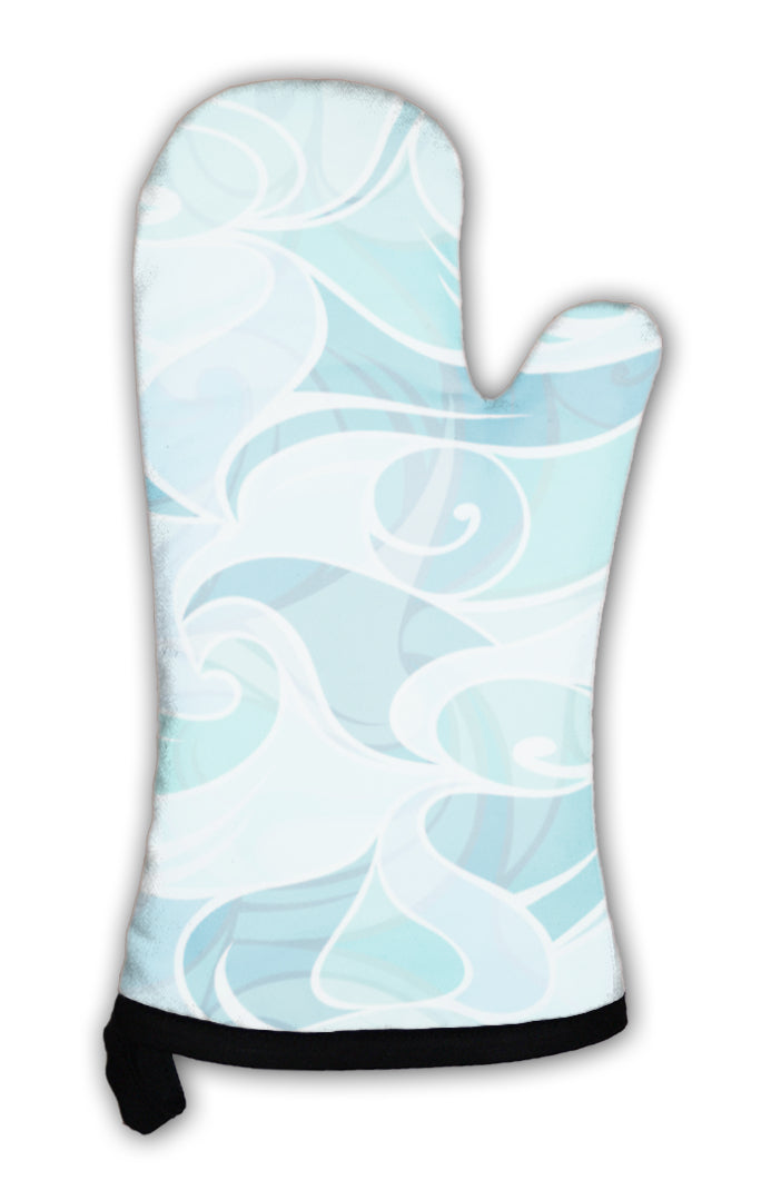 Oven Mitt, Abstract Blue Pattern Eps10