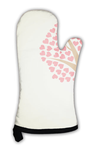 Oven Mitt, Valentines Day Tree With Hearts