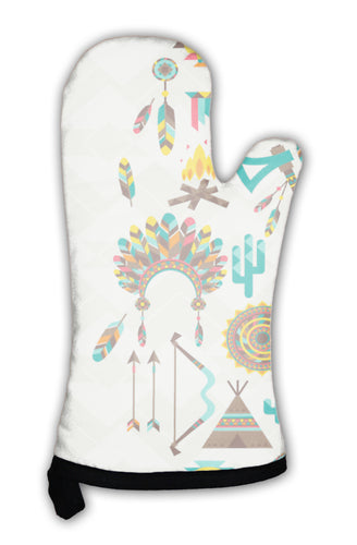 Oven Mitt, Ethnic Pattern In Native Style
