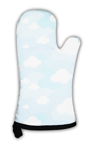 Oven Mitt, Clouds Pattern