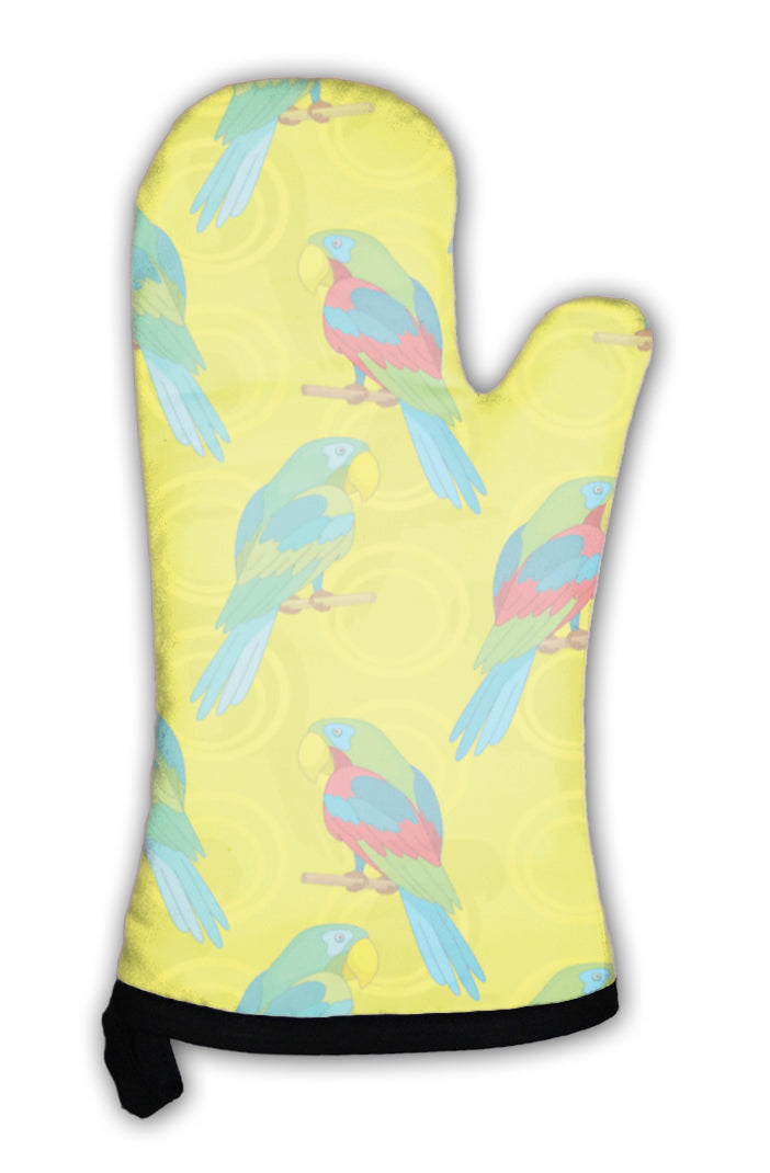 Oven Mitt, Parrots
