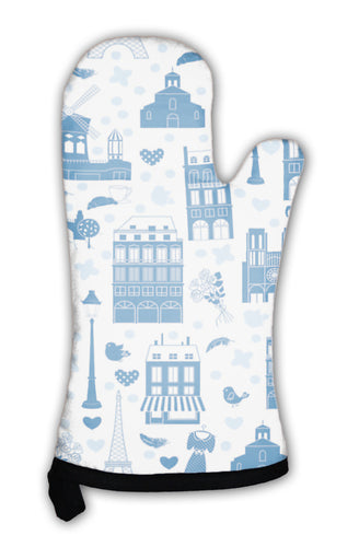 Oven Mitt, Paris Pattern