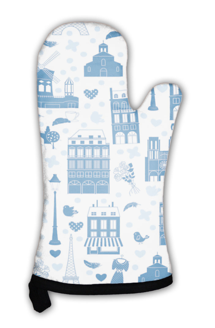 Oven Mitt, Paris Pattern