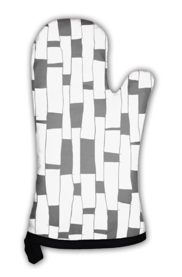 Oven Mitt, Stylized Birch Pattern