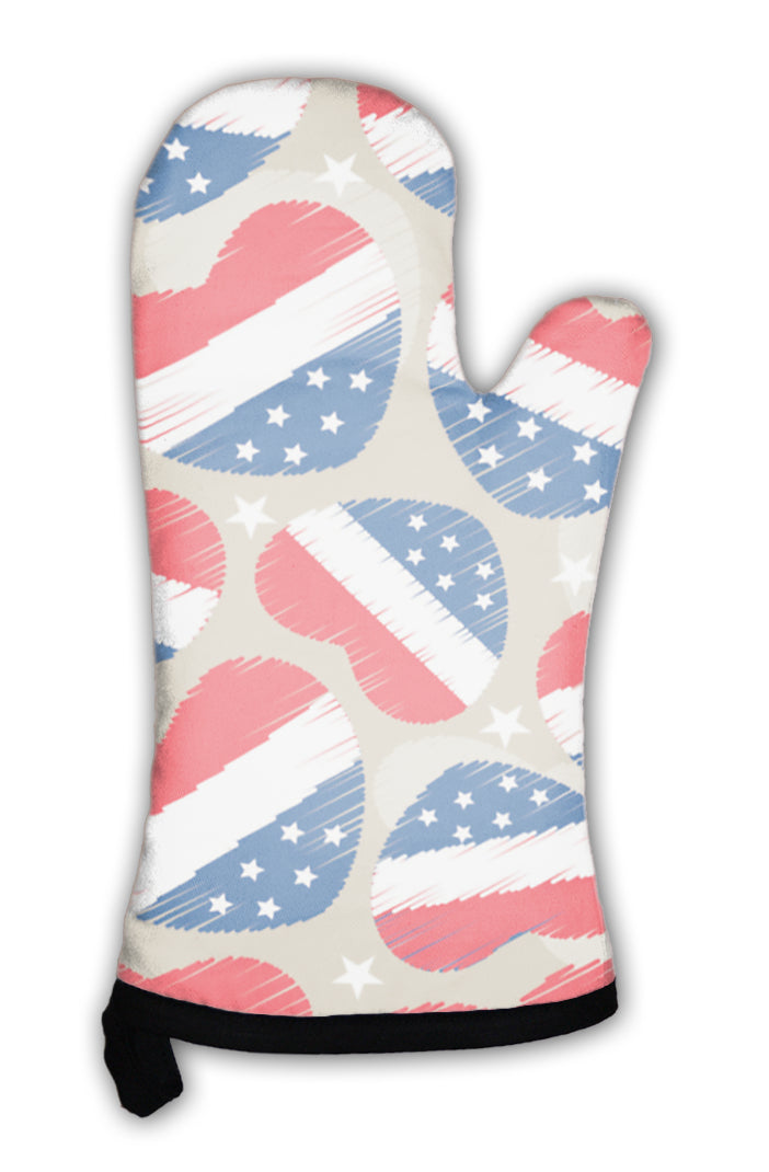 Oven Mitt, Pattern For 4th Of July American Independence Day