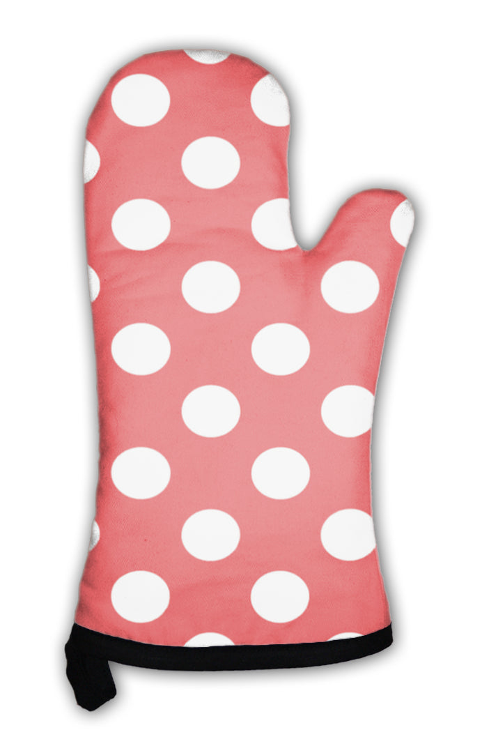 Oven Mitt, Polka Dot Pattern