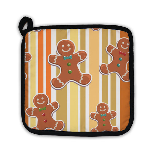 Potholder, Gingerbread Man Christmas Pattern