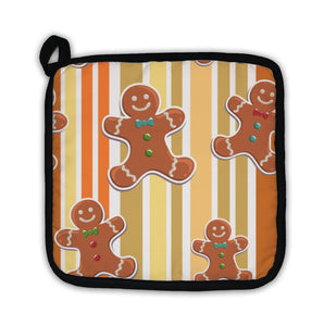 Potholder, Gingerbread Man Christmas Pattern