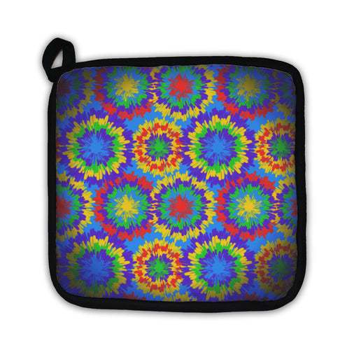 Potholder, Hippie Pattern With Bright Drops