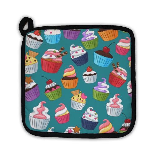 Potholder, Cupcakes Pattern Colorful