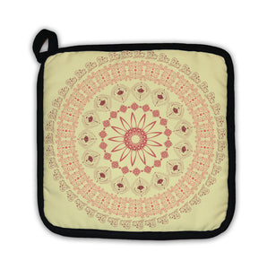 Potholder, Abstract Circular Pattern Of Arabesques