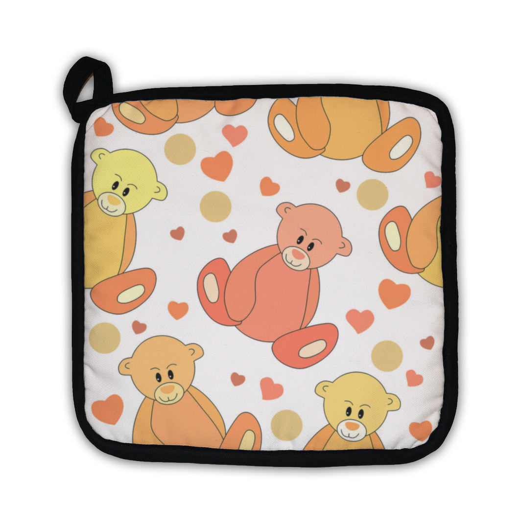 Potholder, Pattern With Teddy Bears