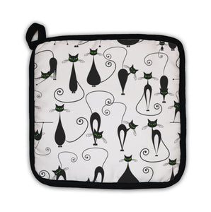 Potholder, Black Cats Pattern For Your Design