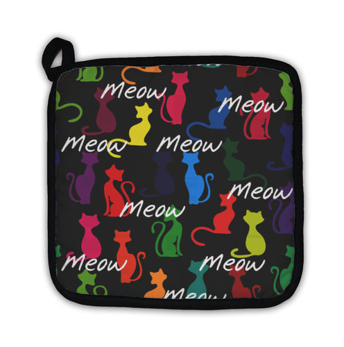 Potholder, With Colorful Cats