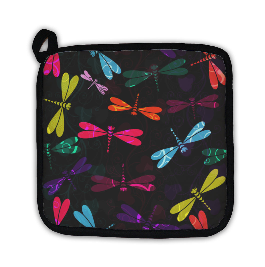 Potholder, Dark Colorful Pattern