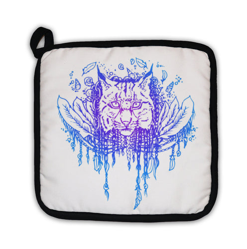 Potholder, Graphic Colored Lynx