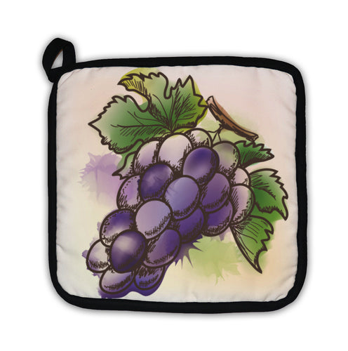 Potholder, Grape Watercolor Painting