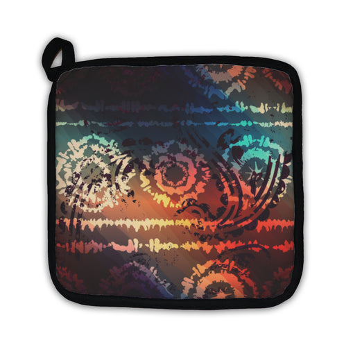 Potholder, Tiedye Grunge Pattern With Transparency