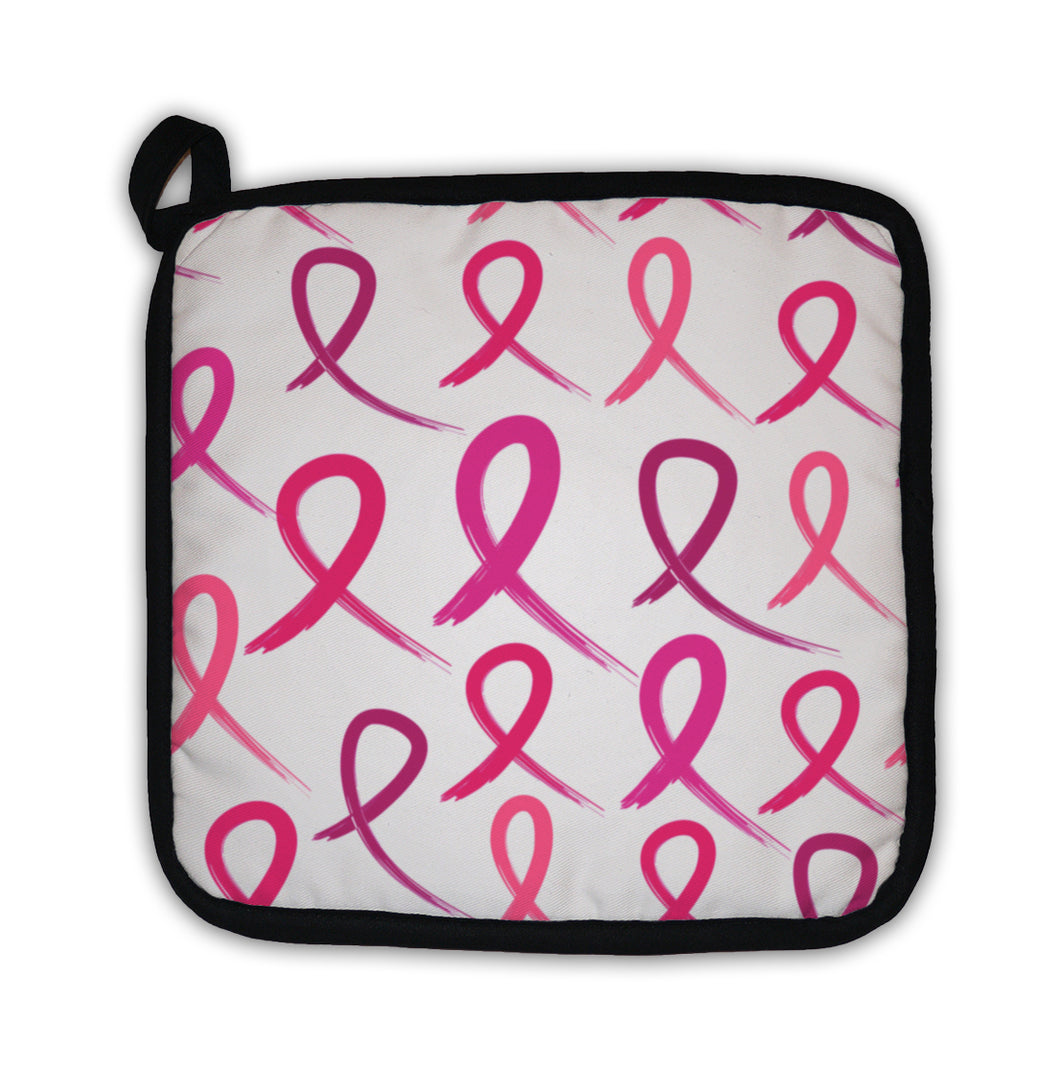 Potholder, Breast Cancer Awareness Pink Ribbons Pattern Eps10 File