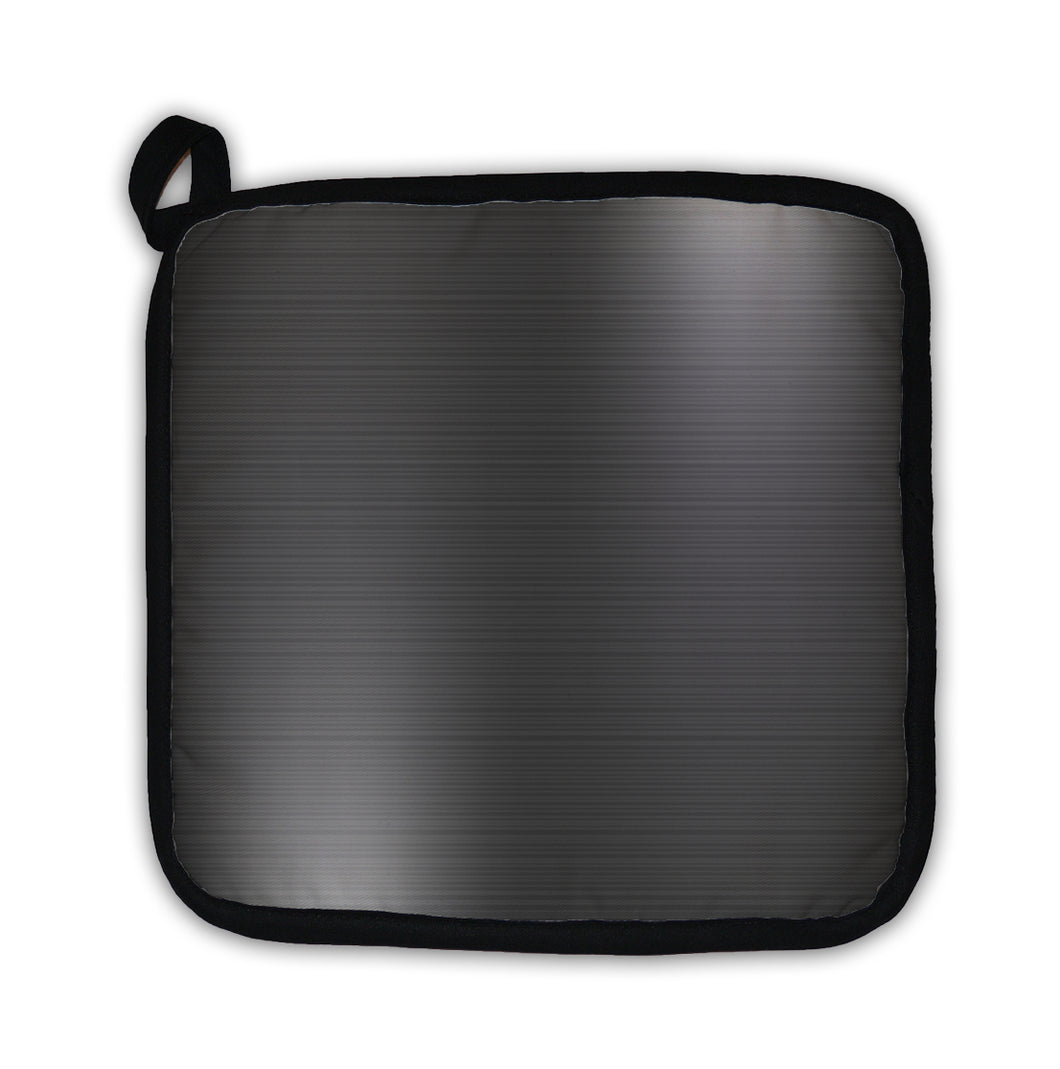 Potholder, Dark Grey Brushed Metal Industrial