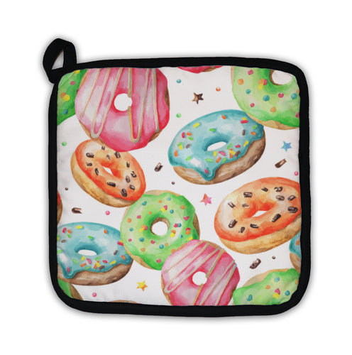 Potholder, Sweet Donuts Watercolor Pattern