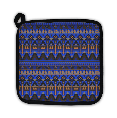 Potholder, Geometric Pattern In Aztec Style