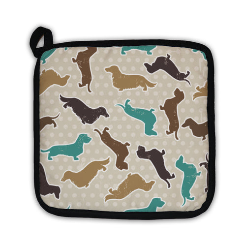 Potholder, Dachshunds Varieties Pattern