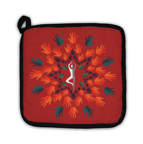 Potholder, India Yoga Human Mandala