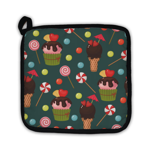 Potholder, Sweet Assortment Retro Wallpaper