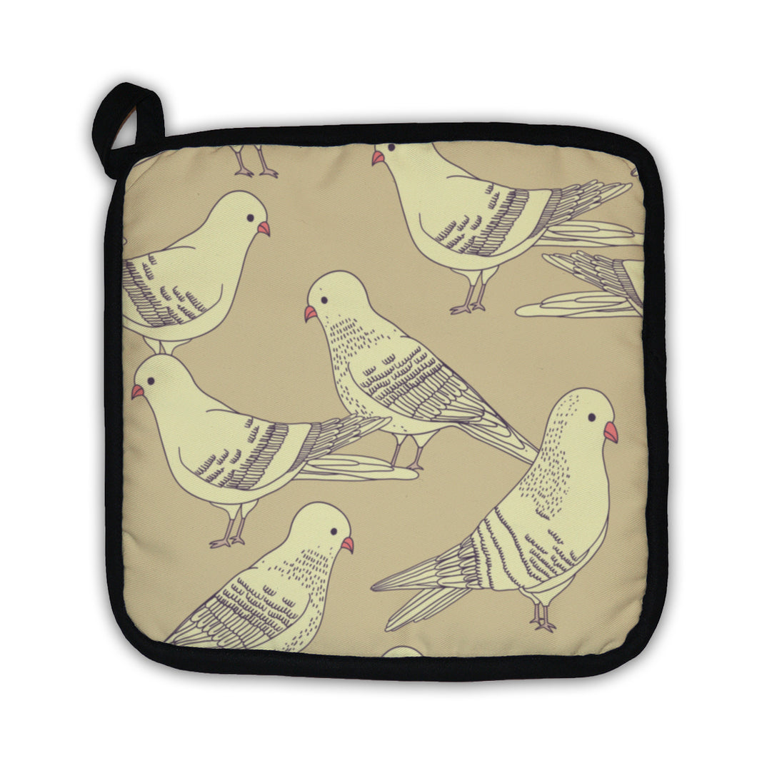 Potholder, Pattern With Pigeon Birds