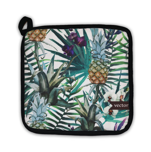 Potholder, Watercolor Tropical Pattern