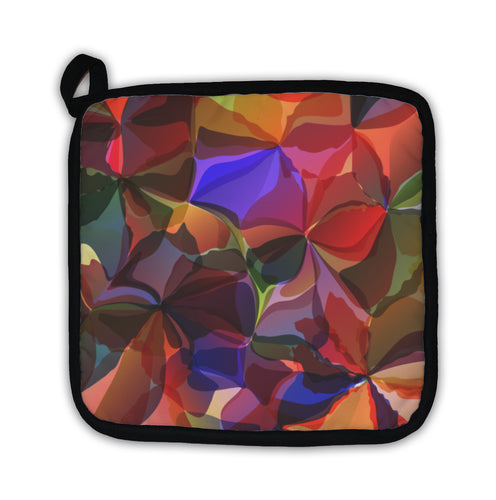 Potholder, Multicolored Watercolor Painting