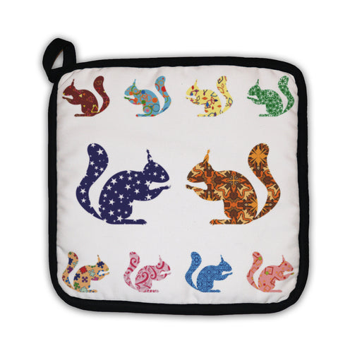 Potholder, Pattern With Squirrels