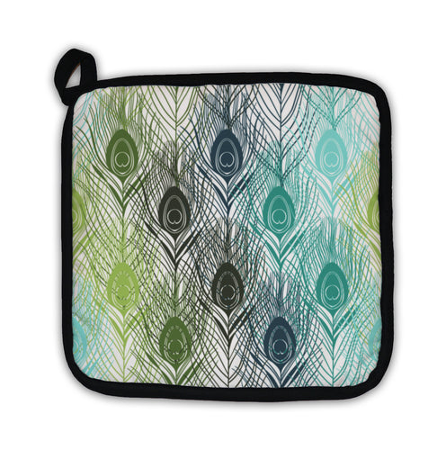 Potholder, Pattern With Peacock Feathers