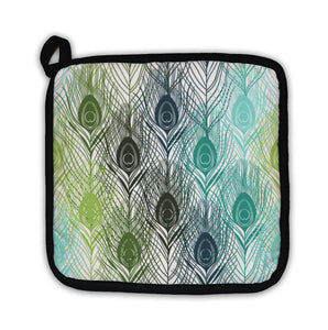 Potholder, Pattern With Peacock Feathers