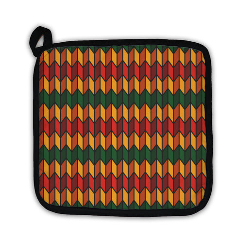 Potholder, Pattern In Rasta Colors