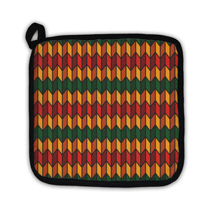 Potholder, Pattern In Rasta Colors