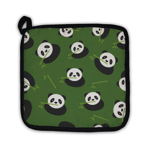 Potholder, Panda Bear Pattern Illustration