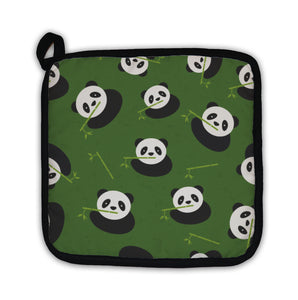 Potholder, Panda Bear Pattern Illustration